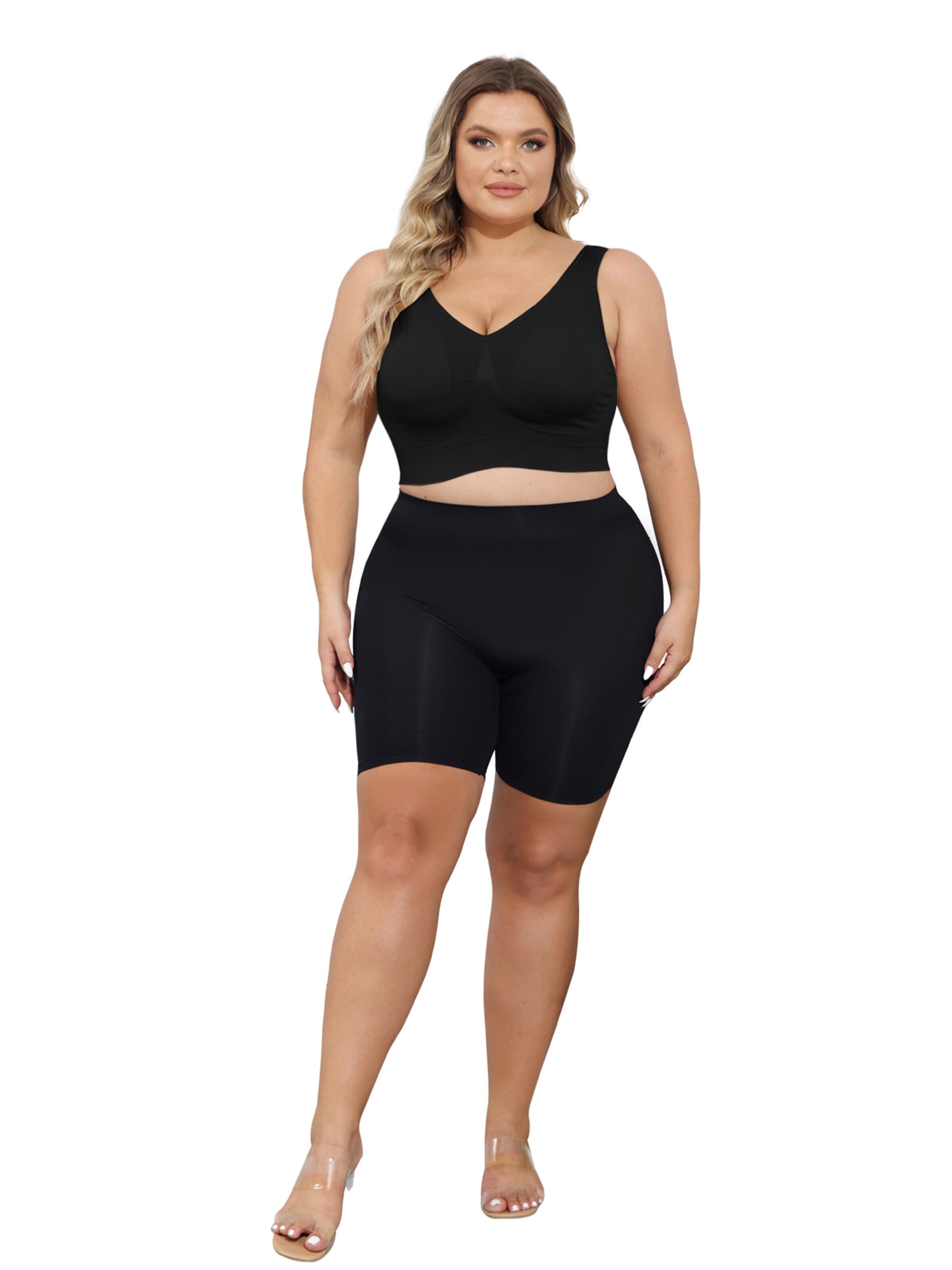 MEETWEE Push-up Sports Bra in Black