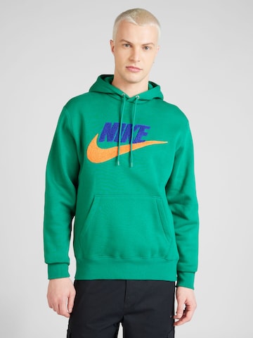 Nike Sportswear Mikina 'CLUB' – zelená: přední strana