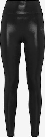 Skinny Pantalon de sport 'Scratch' Plein Sport en noir : devant