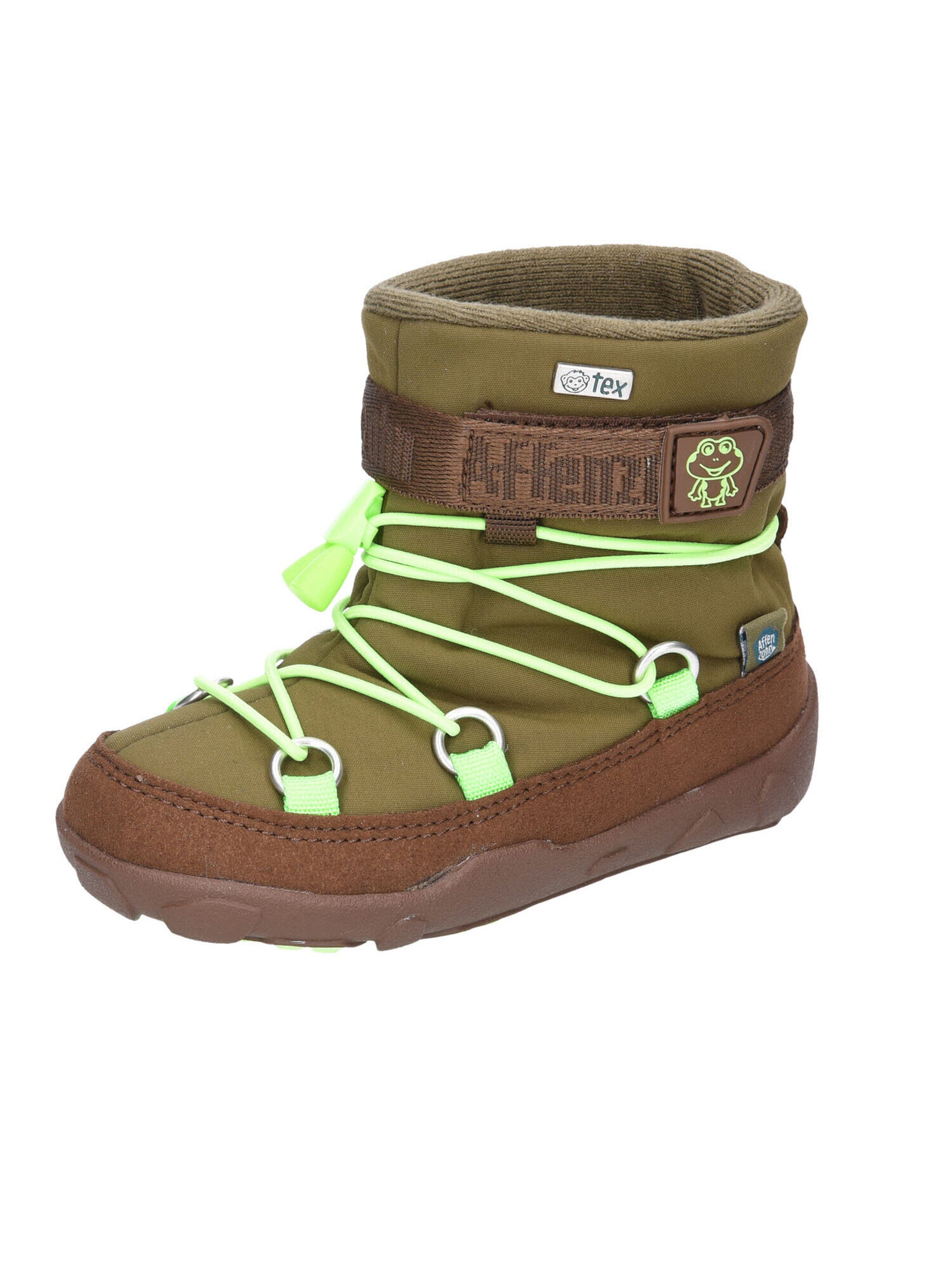 Affenzahn Stiefel 'Snowy Frog' in Braun: Vorderseite