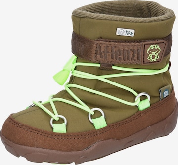 Affenzahn Boots 'Snowy Frog' in Brown: front