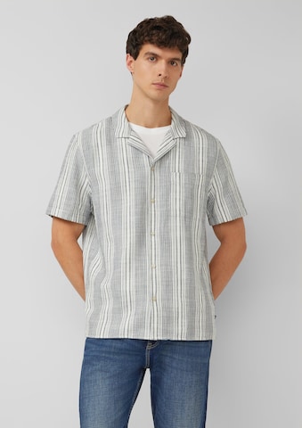 s.Oliver Comfort fit Button Up Shirt in White: front
