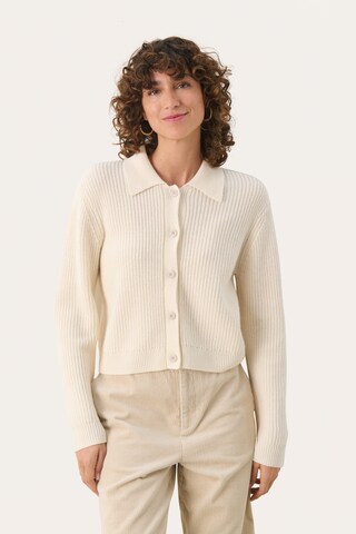Part Two Gebreid vest 'Lucianna' in Beige: voorkant