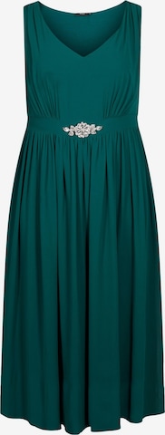 Robe de soirée 'Malma' Zizzi en vert : devant