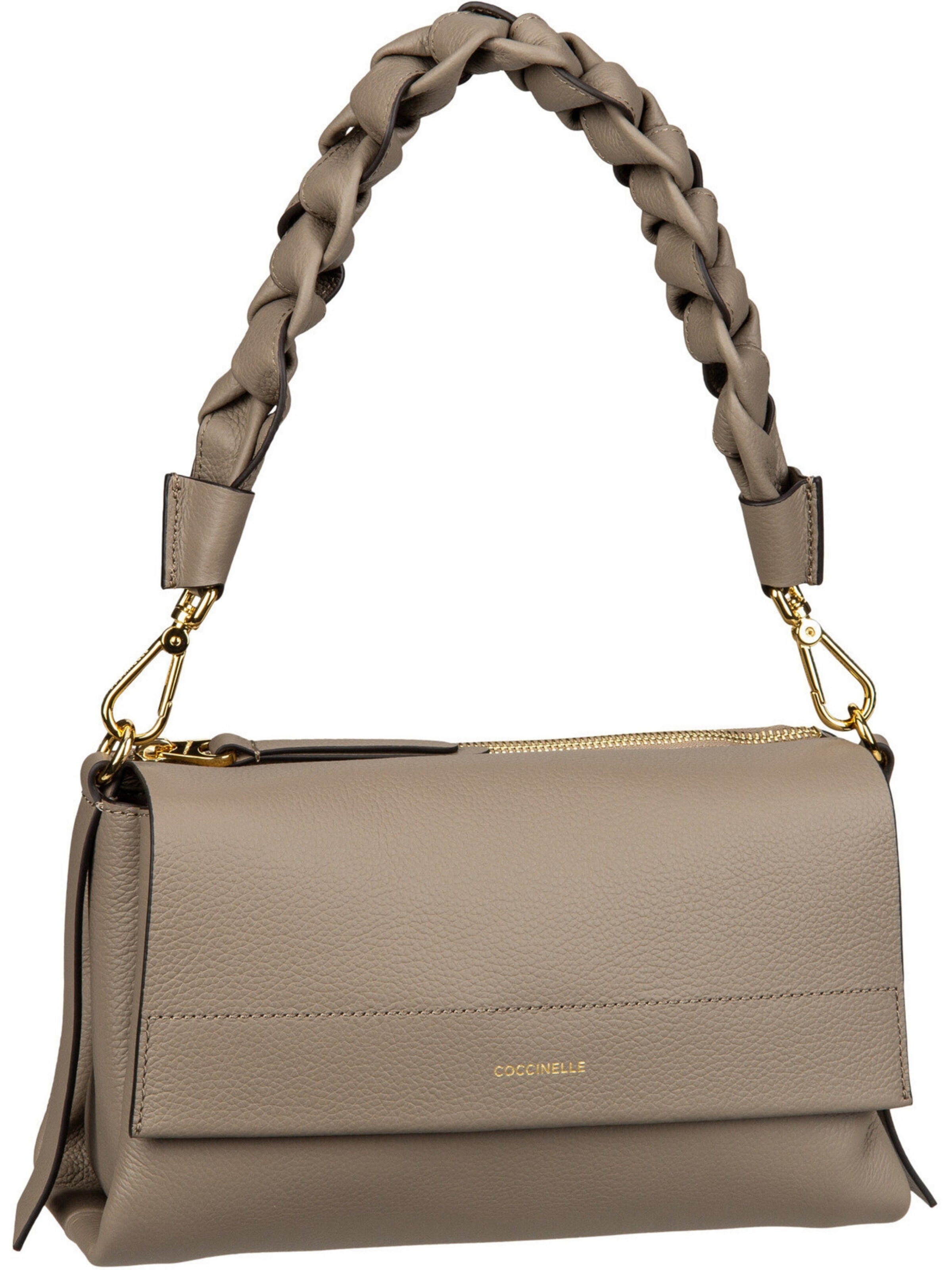 Sac bandoulière 'Boheme Grana Double' Coccinelle en gris : devant