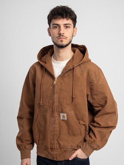 Carhartt WIP Between-season jacket 'OG Active Jacket Hemilton Brown' in S in Brown, Item view