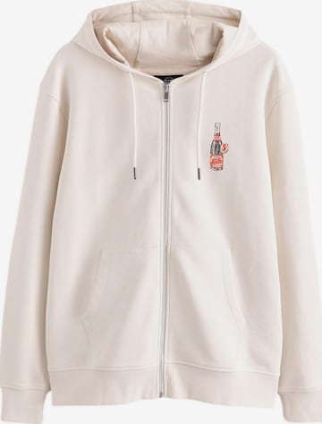 Next Collegetakki 'Pepsi' värissä valkoinen: etupuoli