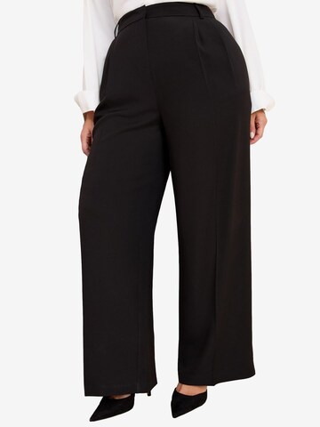 Wide Leg Pantalon à plis Friends Like These en noir : devant