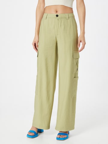 Wide leg Pantaloni cargo di Tally Weijl in verde: frontale