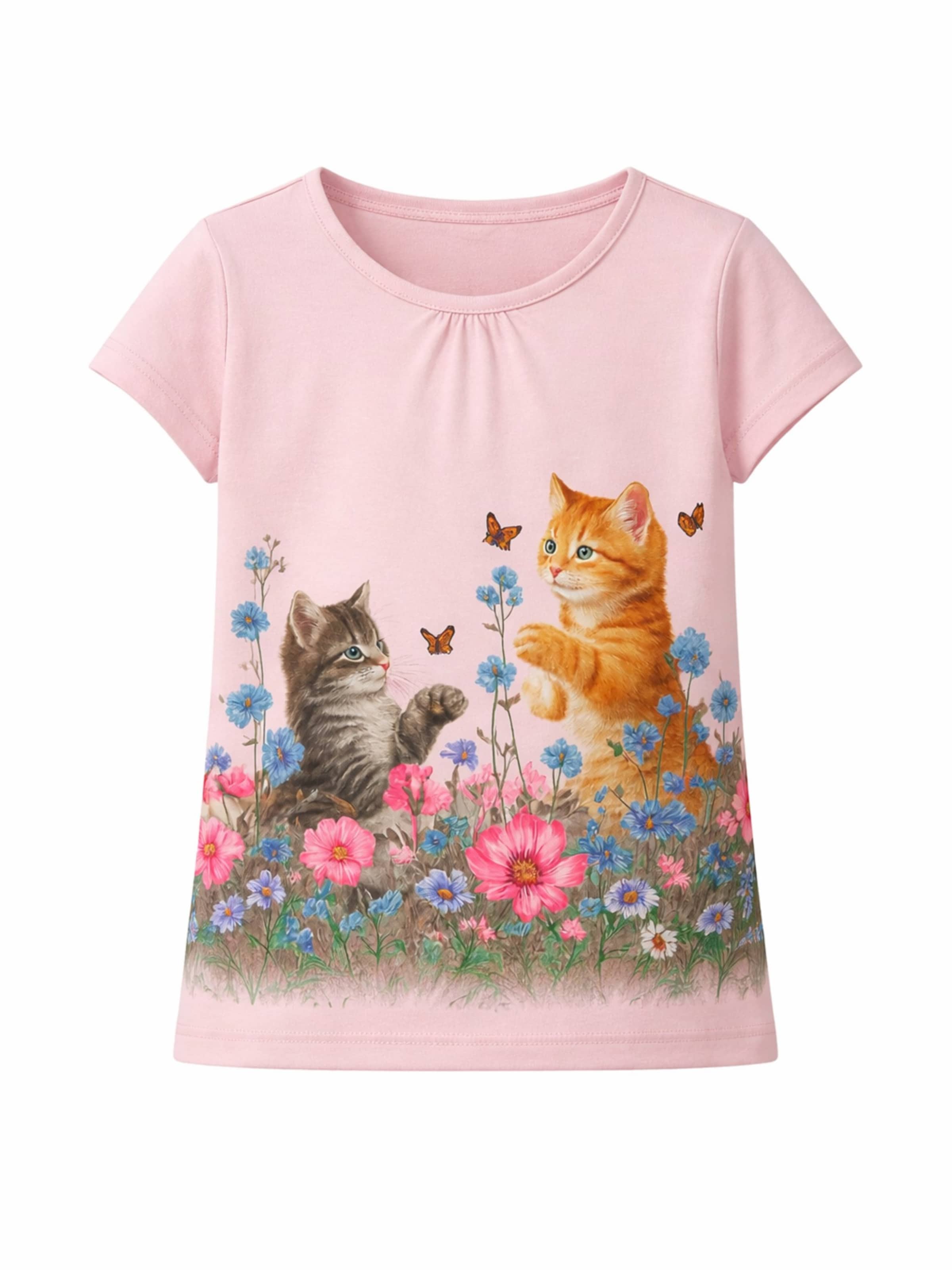 LEAFLETIC Shirt 'Leafletic Girls T-shirt' in Pink: front