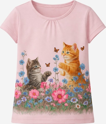 LEAFLETIC Shirt 'Leafletic Girls T-shirt' in Pink: front