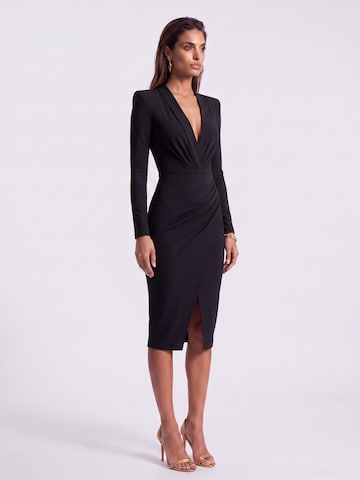 Robe fourreau 'LIZ T' AUDRAY en noir : devant