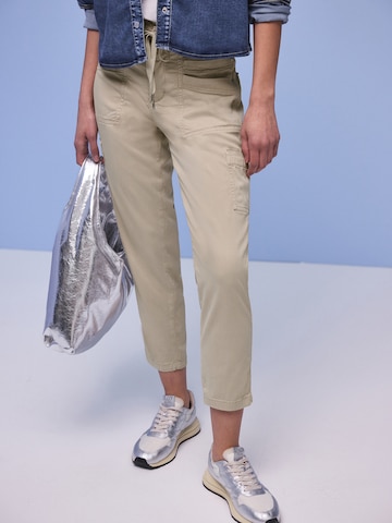 Effilé Pantalon cargo 'Bonny' STREET ONE en beige : devant