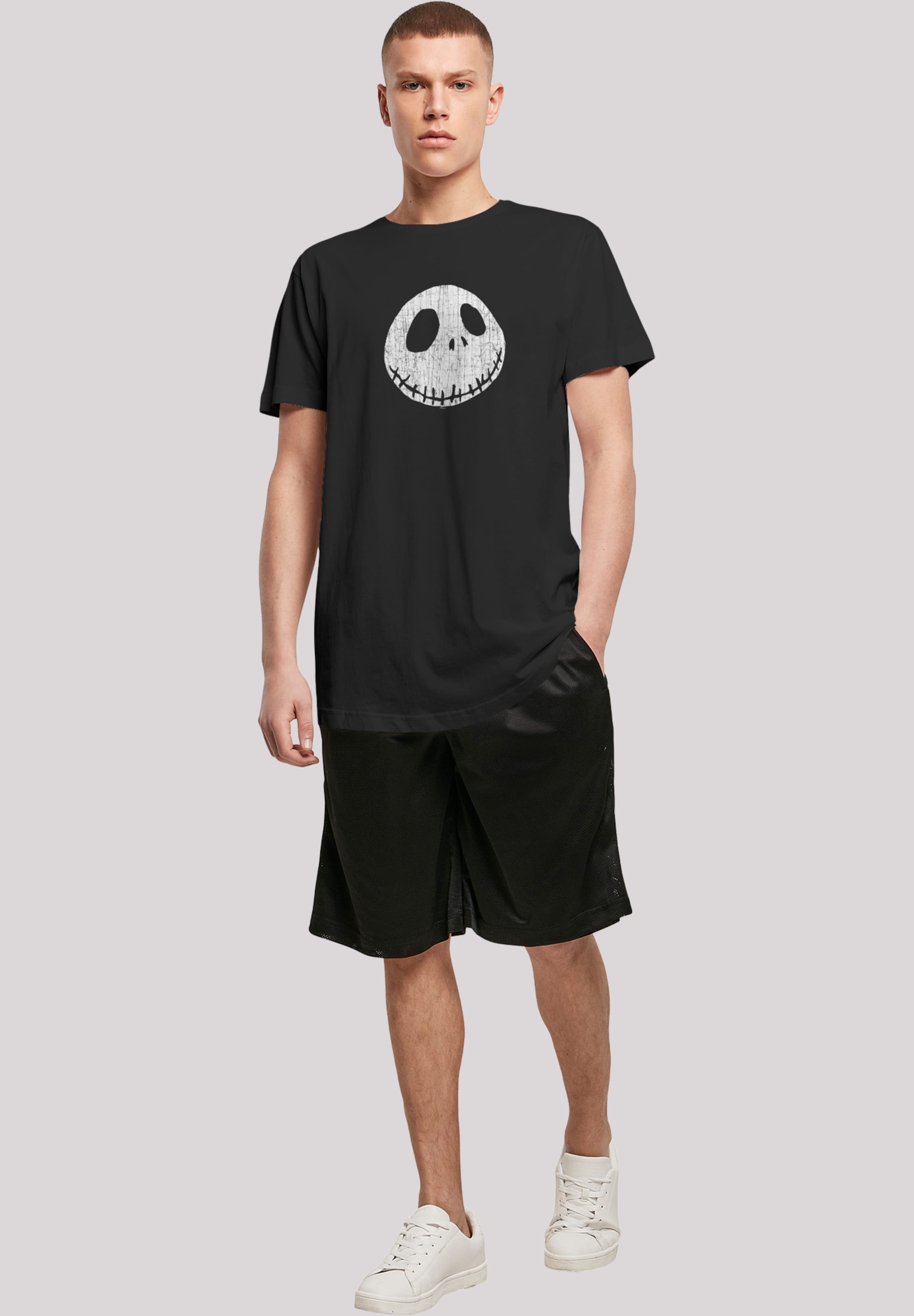 F4NT4STIC Shirt 'Disney The Nightmare Before Christmas Jack Cracked Face' in  Zwart | ABOUT YOU