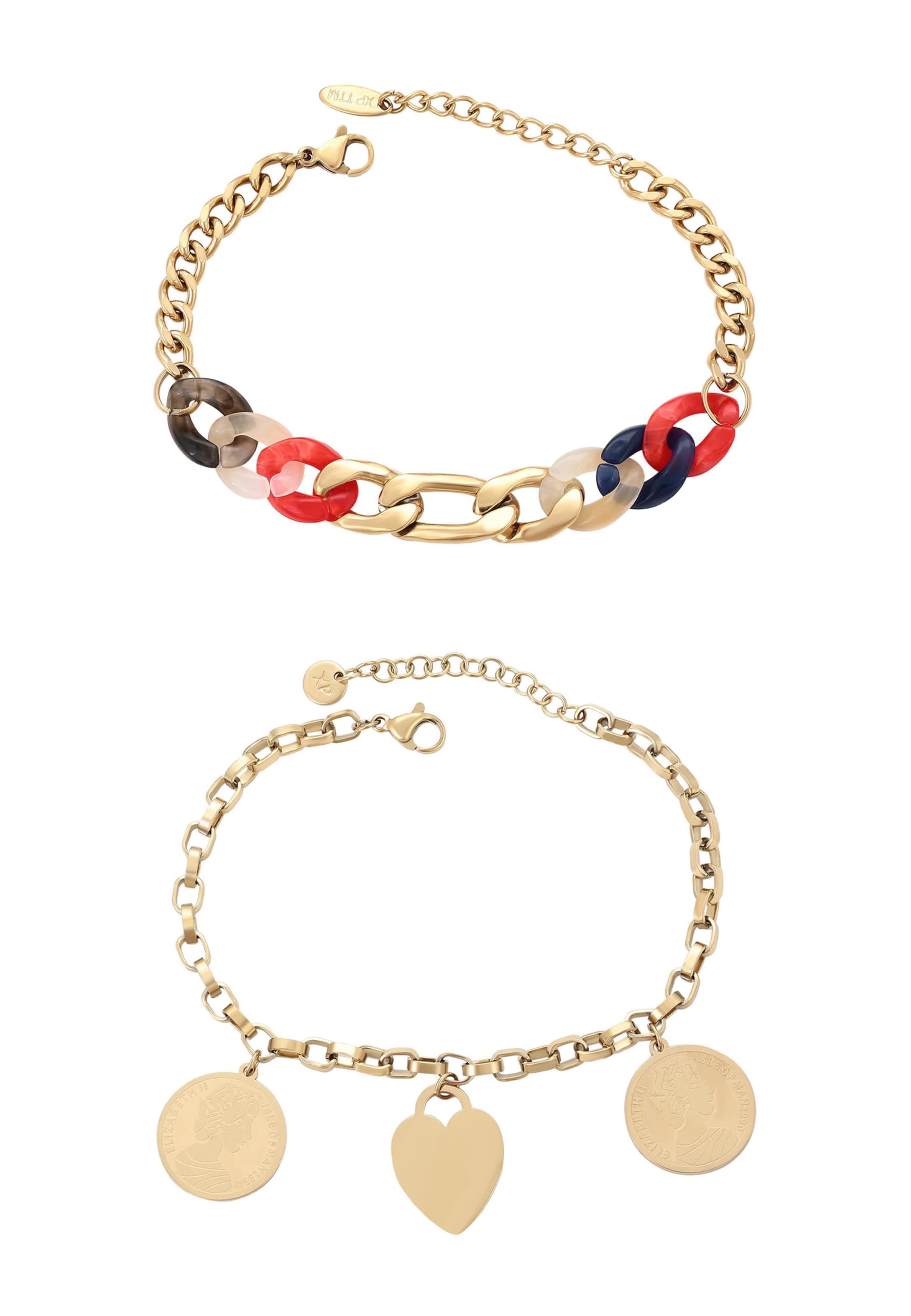 faina Pulseira em One Size em azul escuro / ouro / vermelho / preto, Vista do artigo
