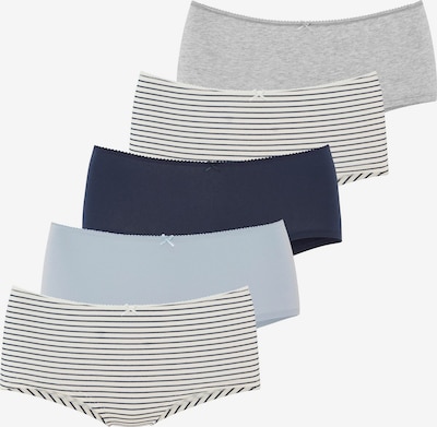 Chiloți pe XXS-XS VIVANCE by LASCANA pe bleumarin / albastru pastel / gri amestecat / alb lână, Vizualizare produs