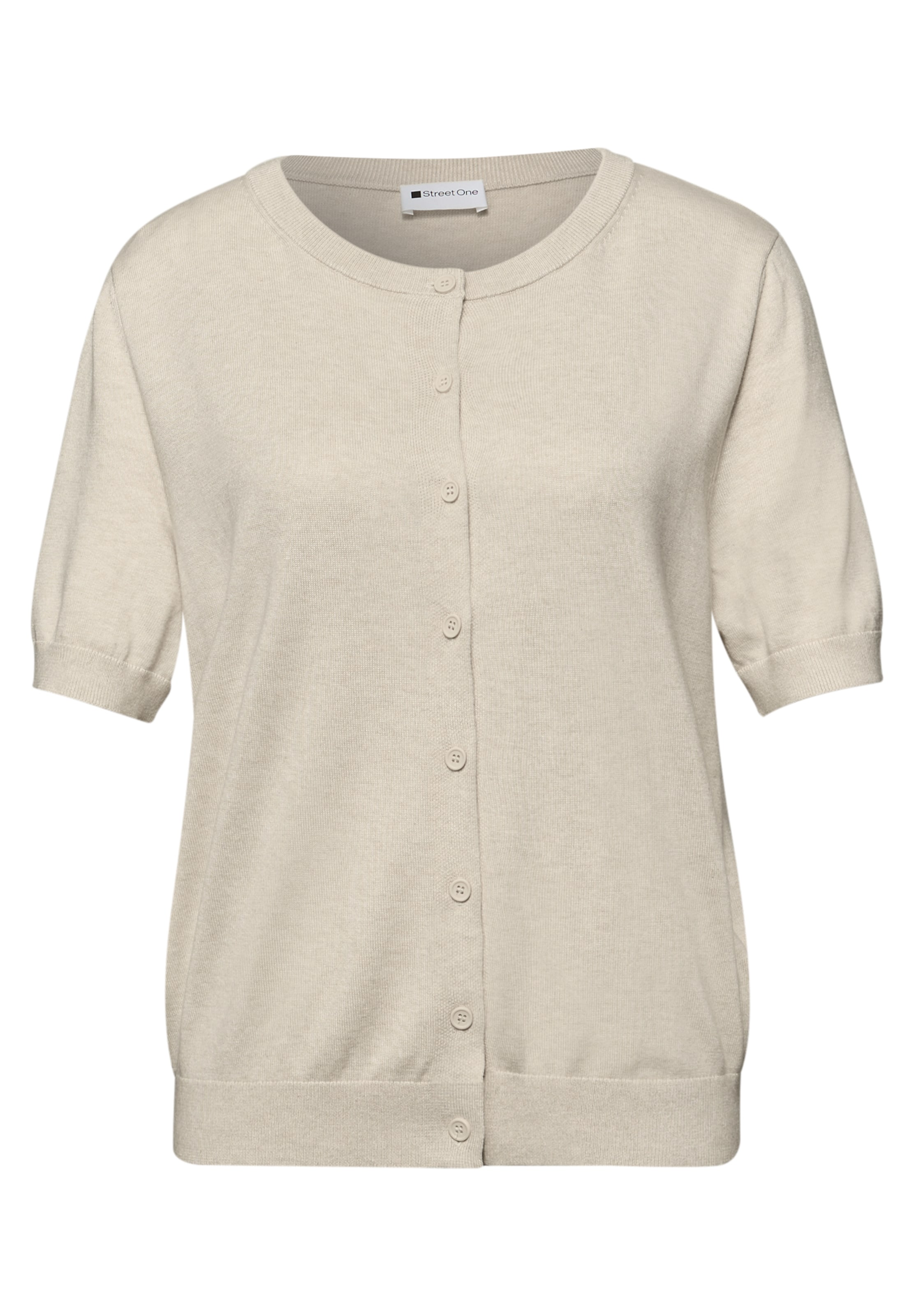 STREET ONE Strickjacke in Beige: Vorderseite