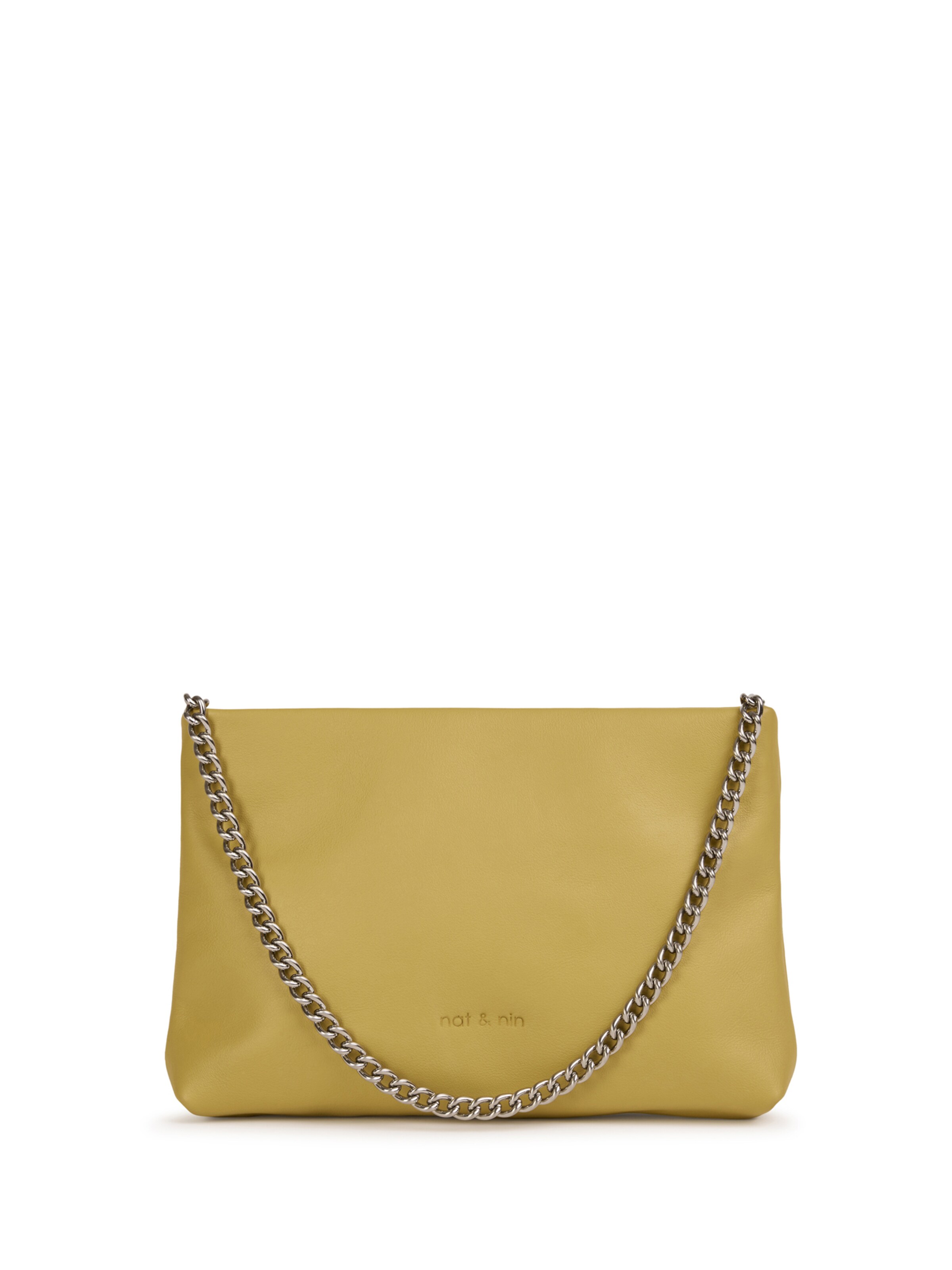 Borsa a tracolla di Nat&Nin in giallo: frontale