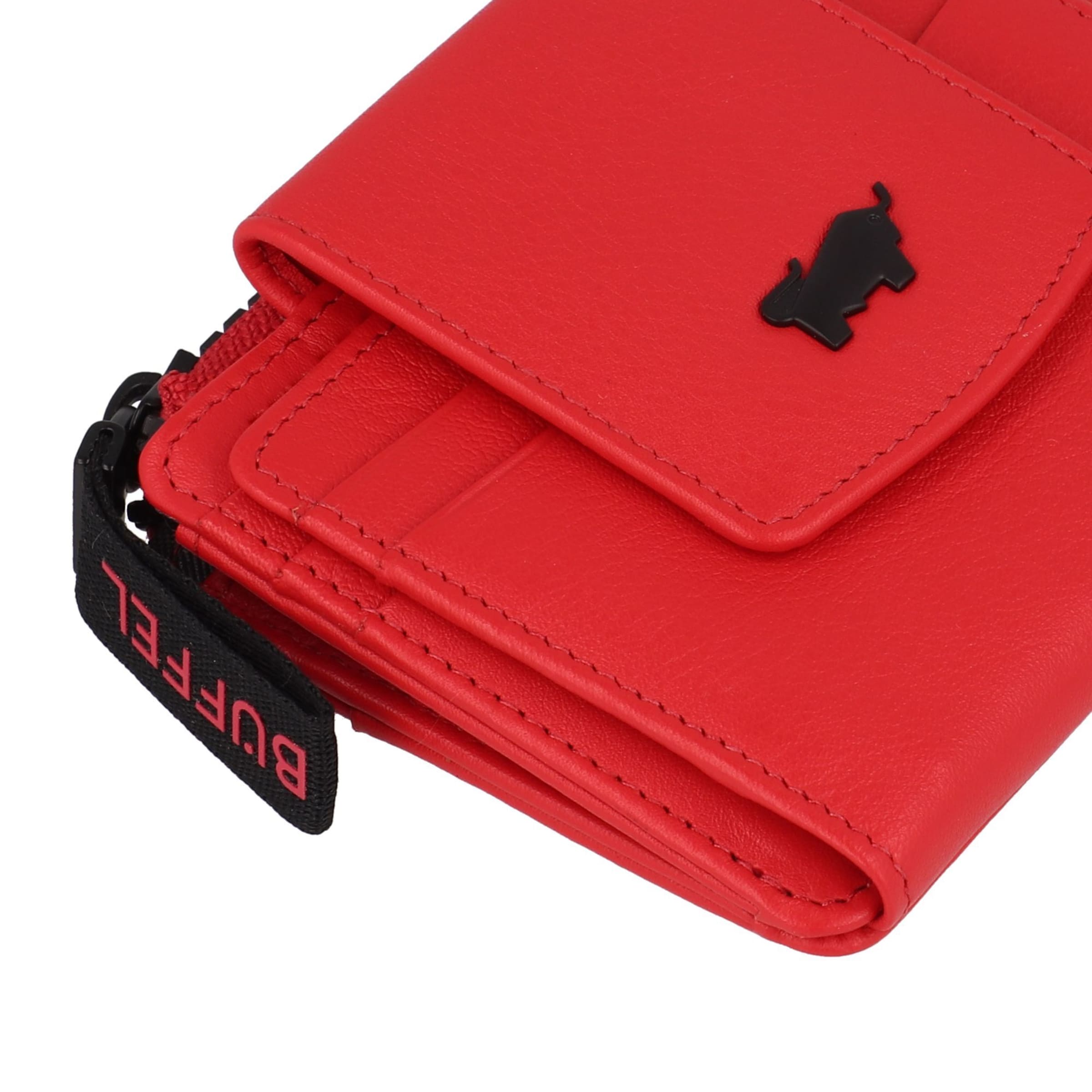Portamonete 'Capri' di Braun Büffel in rosso