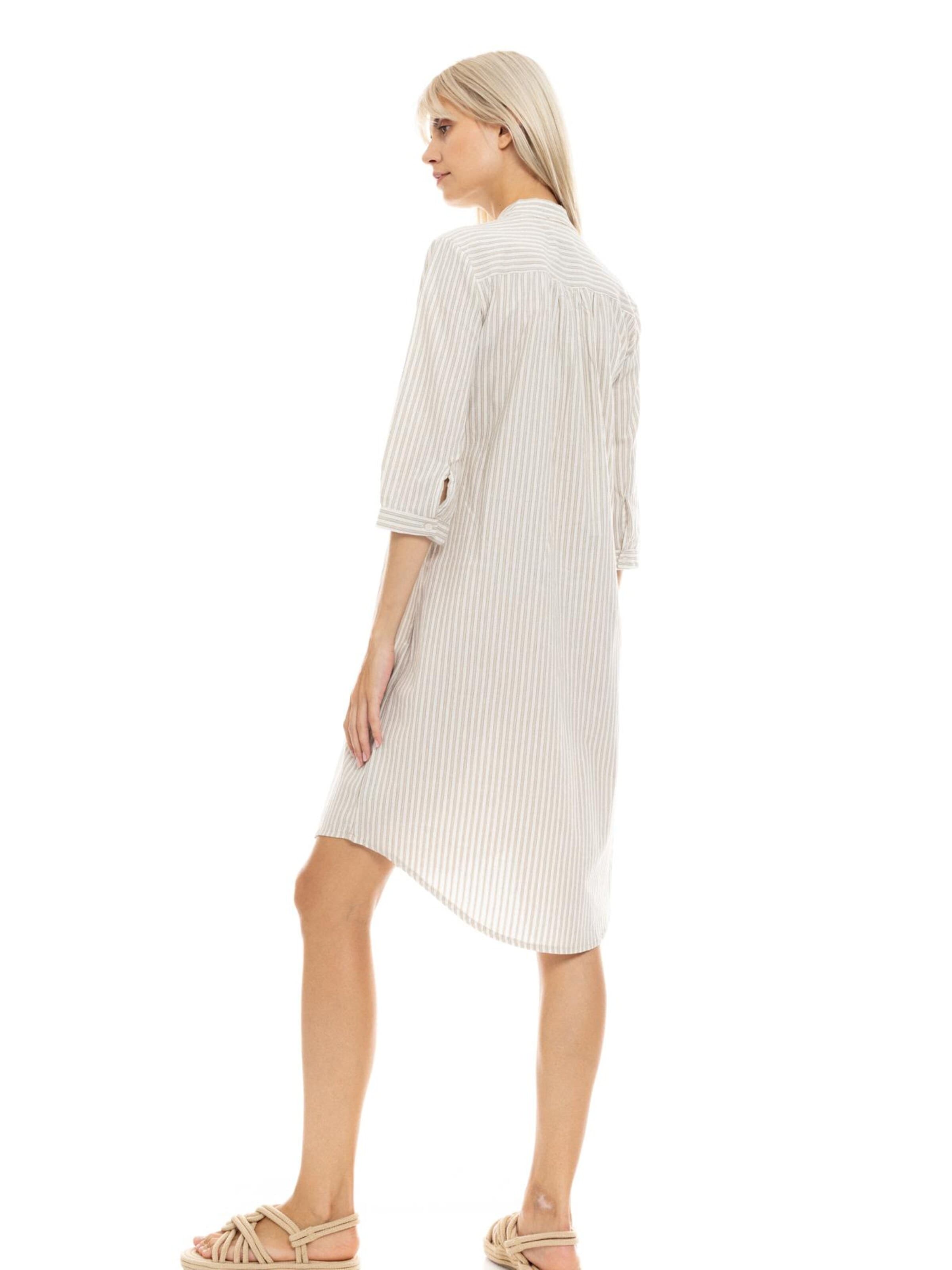 Robe-chemise Pink Label en beige