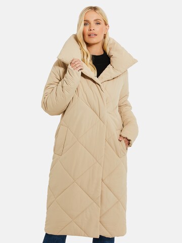 Manteau d’hiver 'Peridot' Threadbare en beige : devant