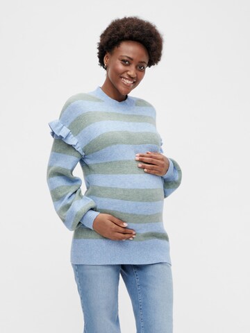 MAMALICIOUS Sweater 'Jasja' in Blue: front
