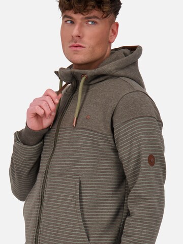 Alife and Kickin Zip-Up Hoodie in Brown