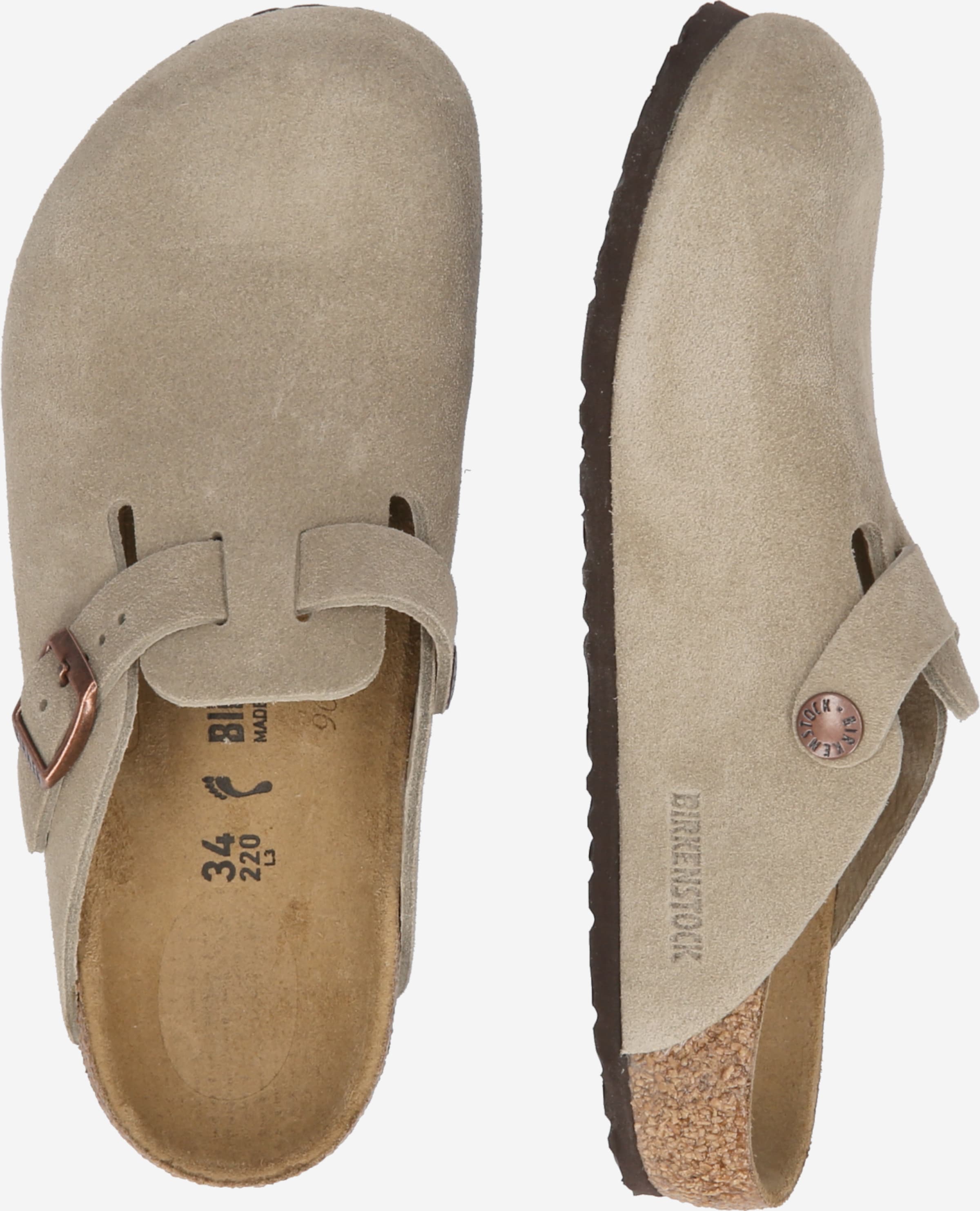 BIRKENSTOCK Sandals & Slippers 'Boston LEVE' in Beige | ABOUT YOU