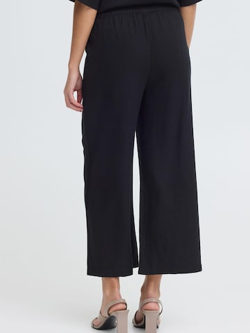 Oxmo Loose fit Trousers ' OXNInna Linen Mix ' in Black