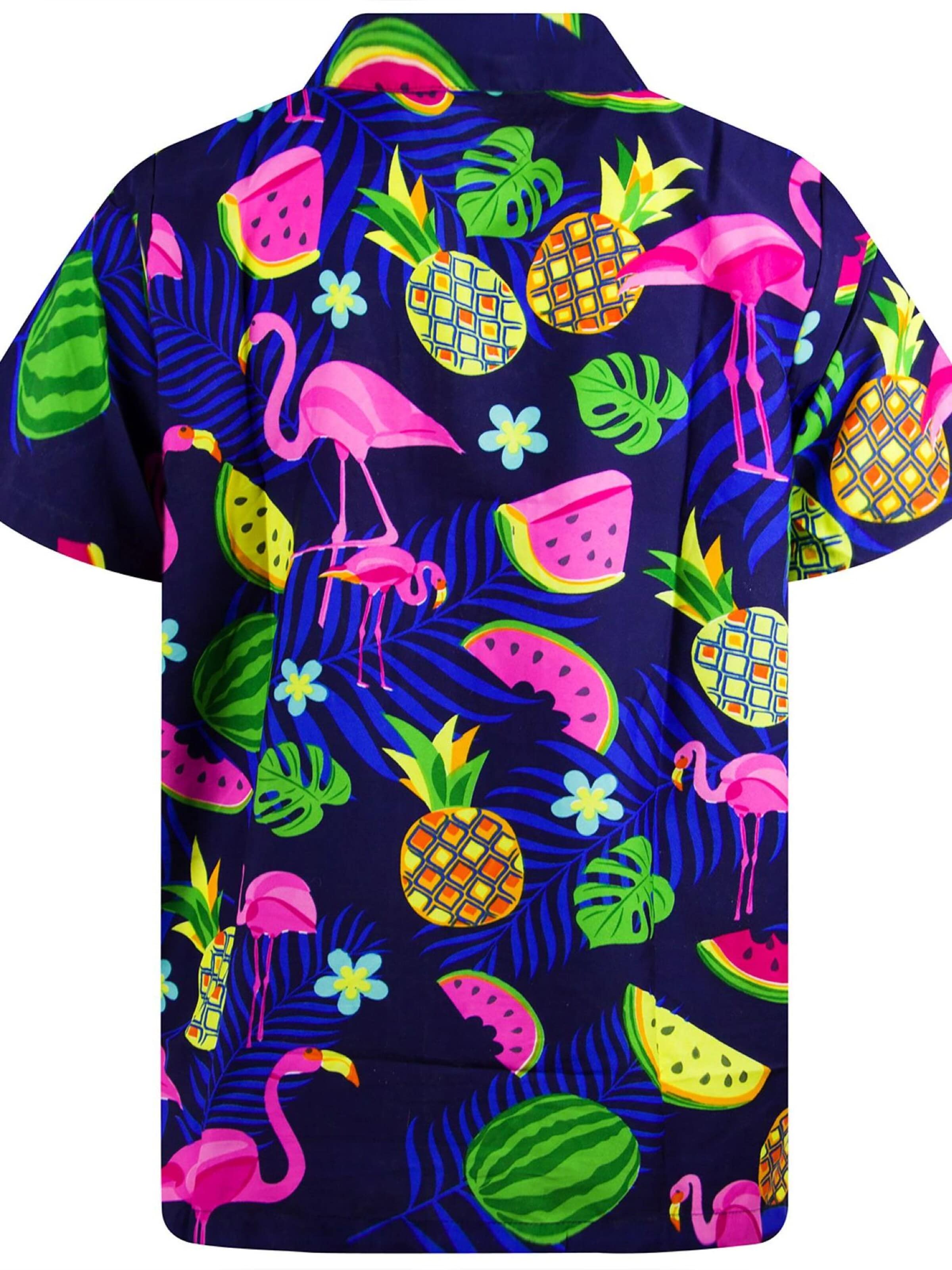 King Kameha Shirt 'Flamingo Melone' in Blauw