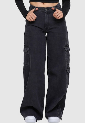 Urban Classics Wide Leg Jeans i svart: forside
