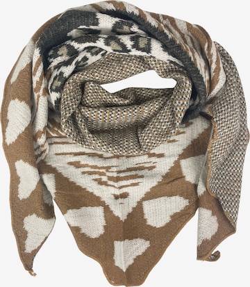 Kumixi Oversized Scarf 'Leo' in Brown: front