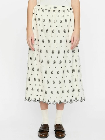 Soft Rebels Rok ' Rivory ' in Beige: voorkant