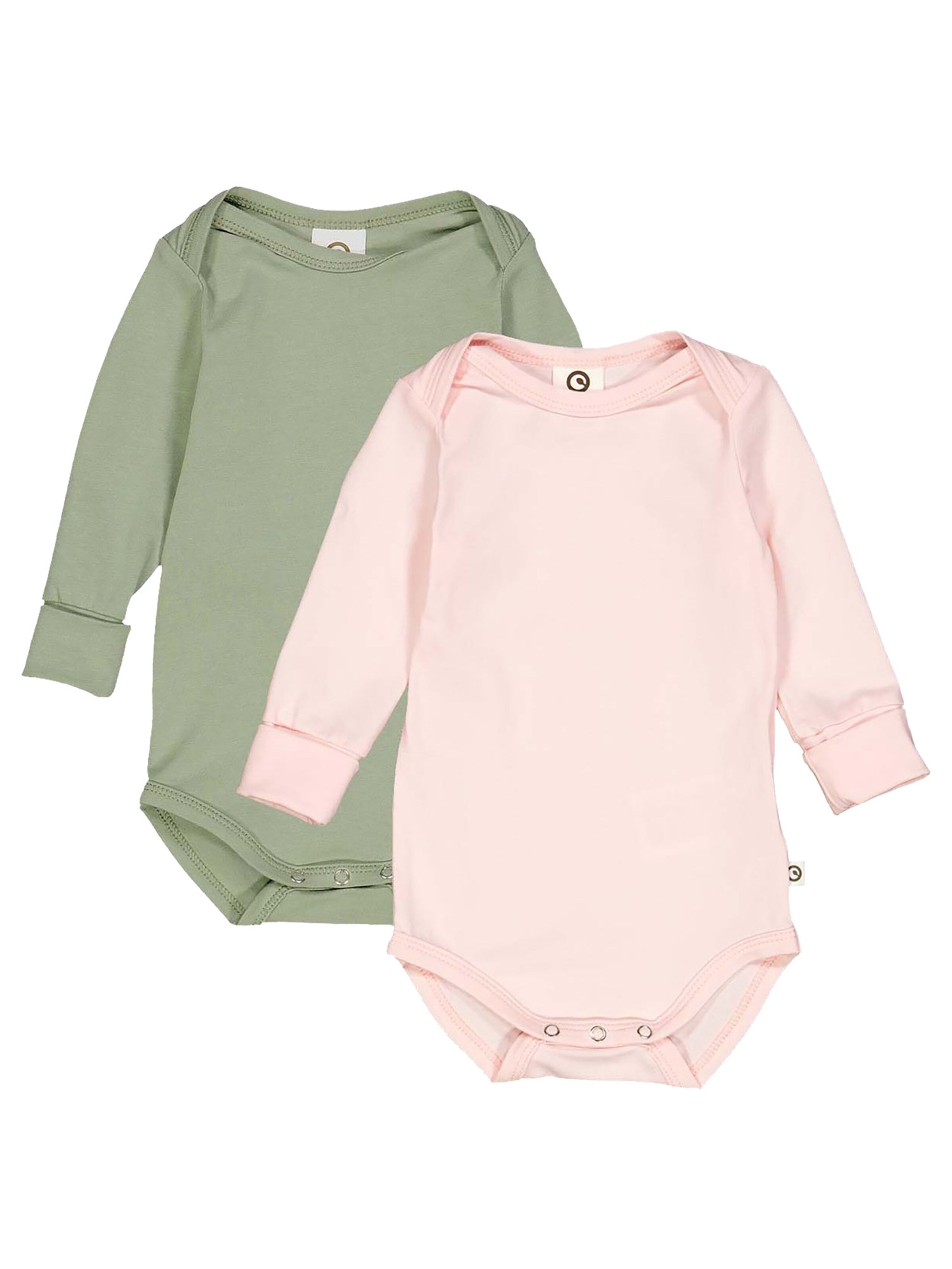 Barboteuse / body Müsli by GREEN COTTON en vert : devant