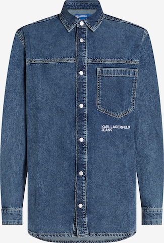 mėlyna KARL LAGERFELD JEANS Standartinis modelis Marškiniai: priekis