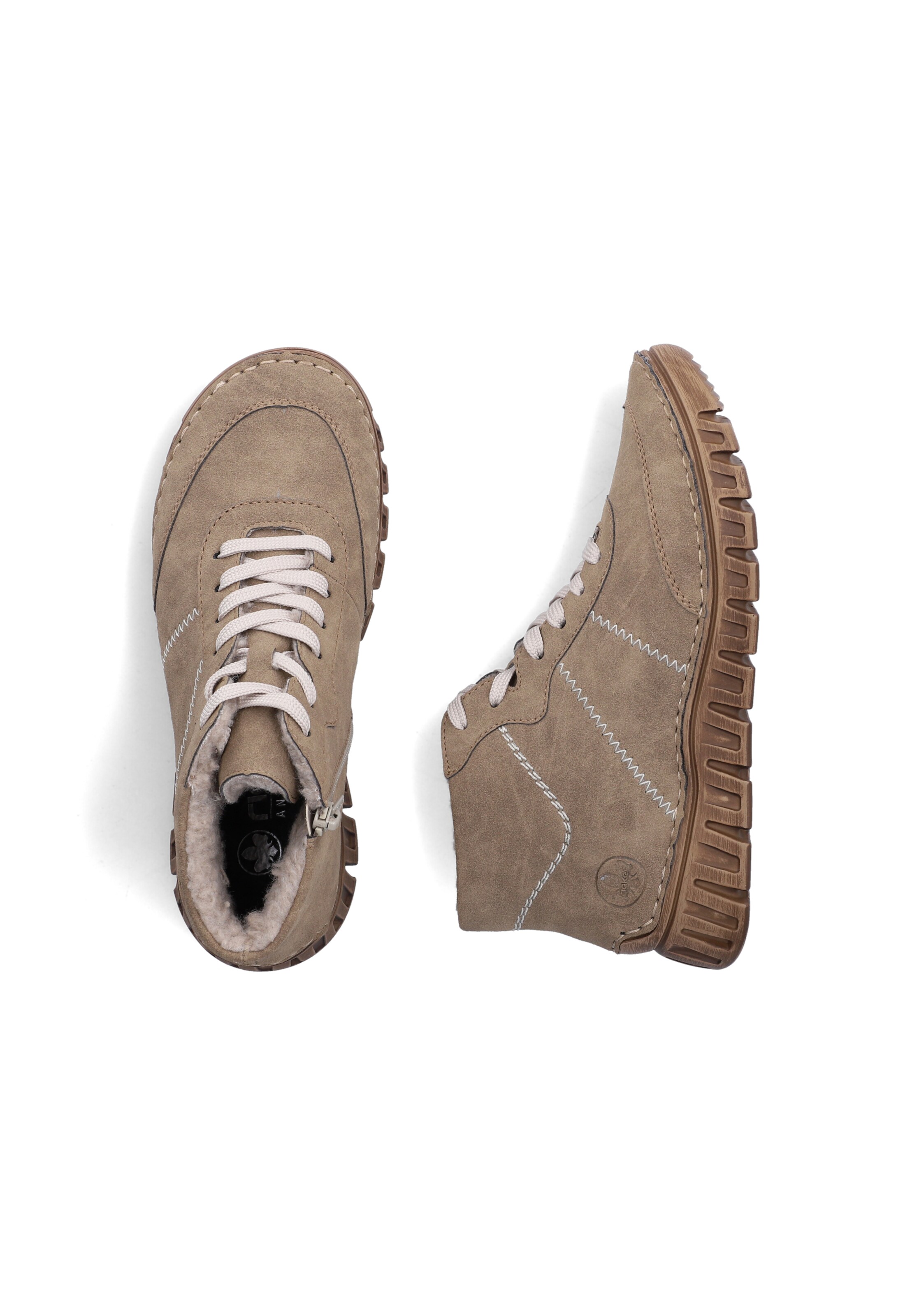 Bottines à lacets Rieker en beige