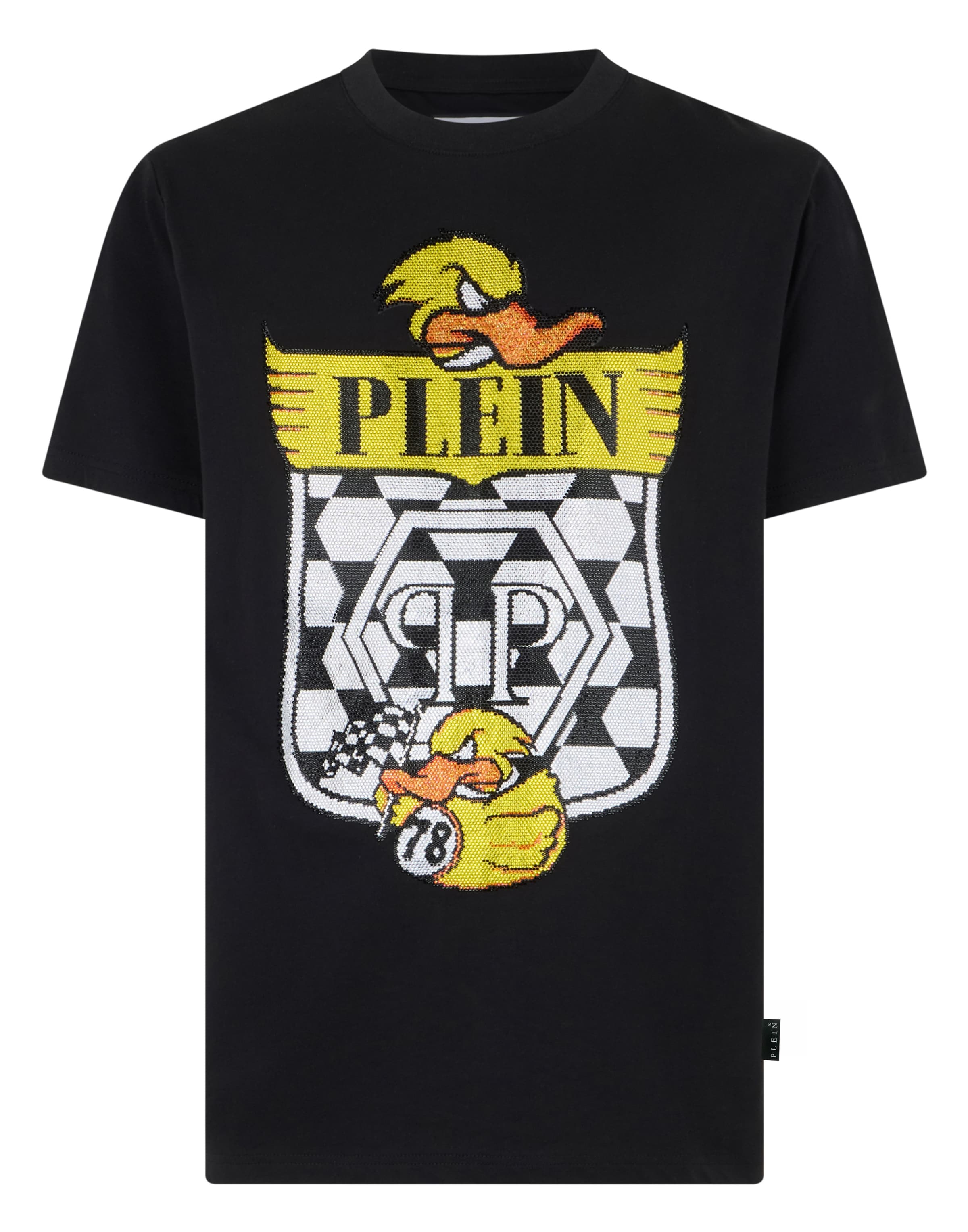 Maglietta 'Duck' di Philipp Plein in nero: frontale