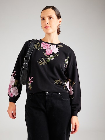 Sweat-shirt 'CARWANTED' ONLY Carmakoma en noir : devant
