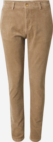 Pantalon chino Lindbergh en beige : devant