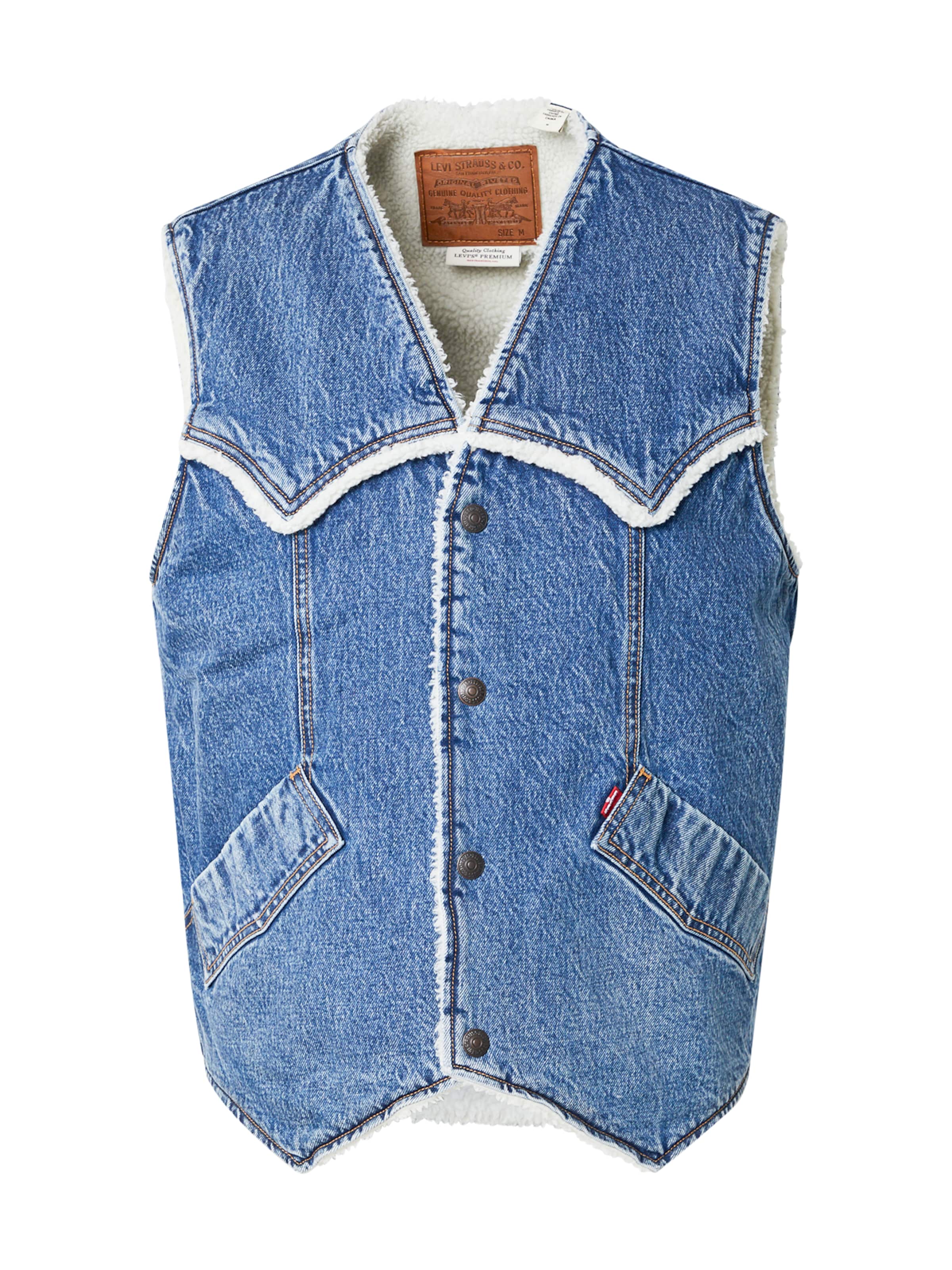 LEVI'S ® Γιλέκο 'Western Denim Sherpa Vest' σε μπλε: μπροστά
