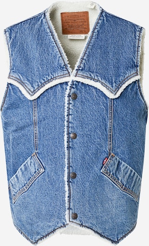 LEVI'S ®Prsluk 'Western Denim Sherpa Vest' - plava boja: prednji dio