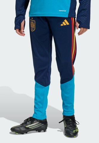 ADIDAS PERFORMANCE Slim fit Workout Pants 'Spain 26 Tiro' in Blue: front