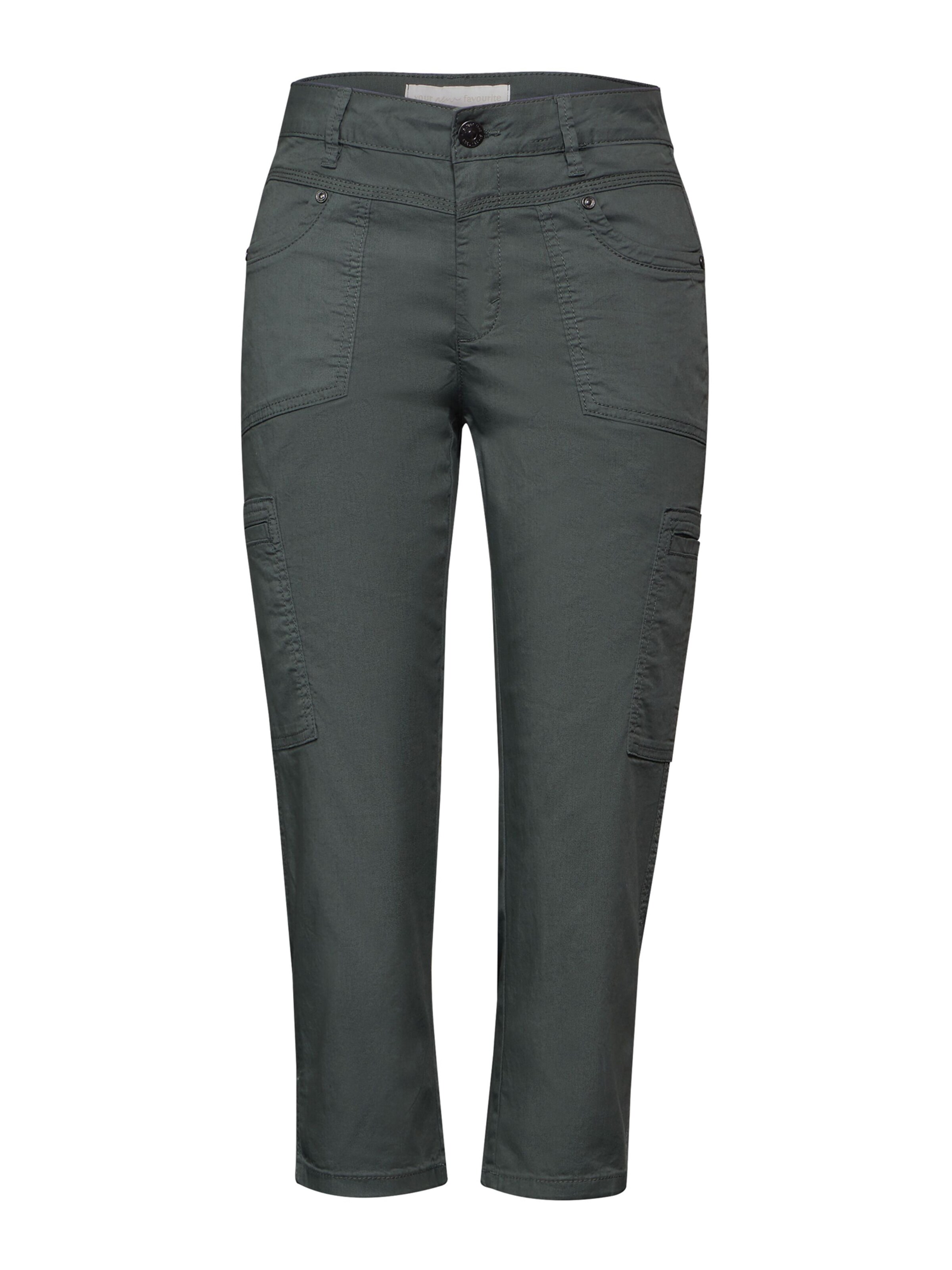 STREET ONE Slimfit Hose 'Yulius' in Grün: Vorderseite