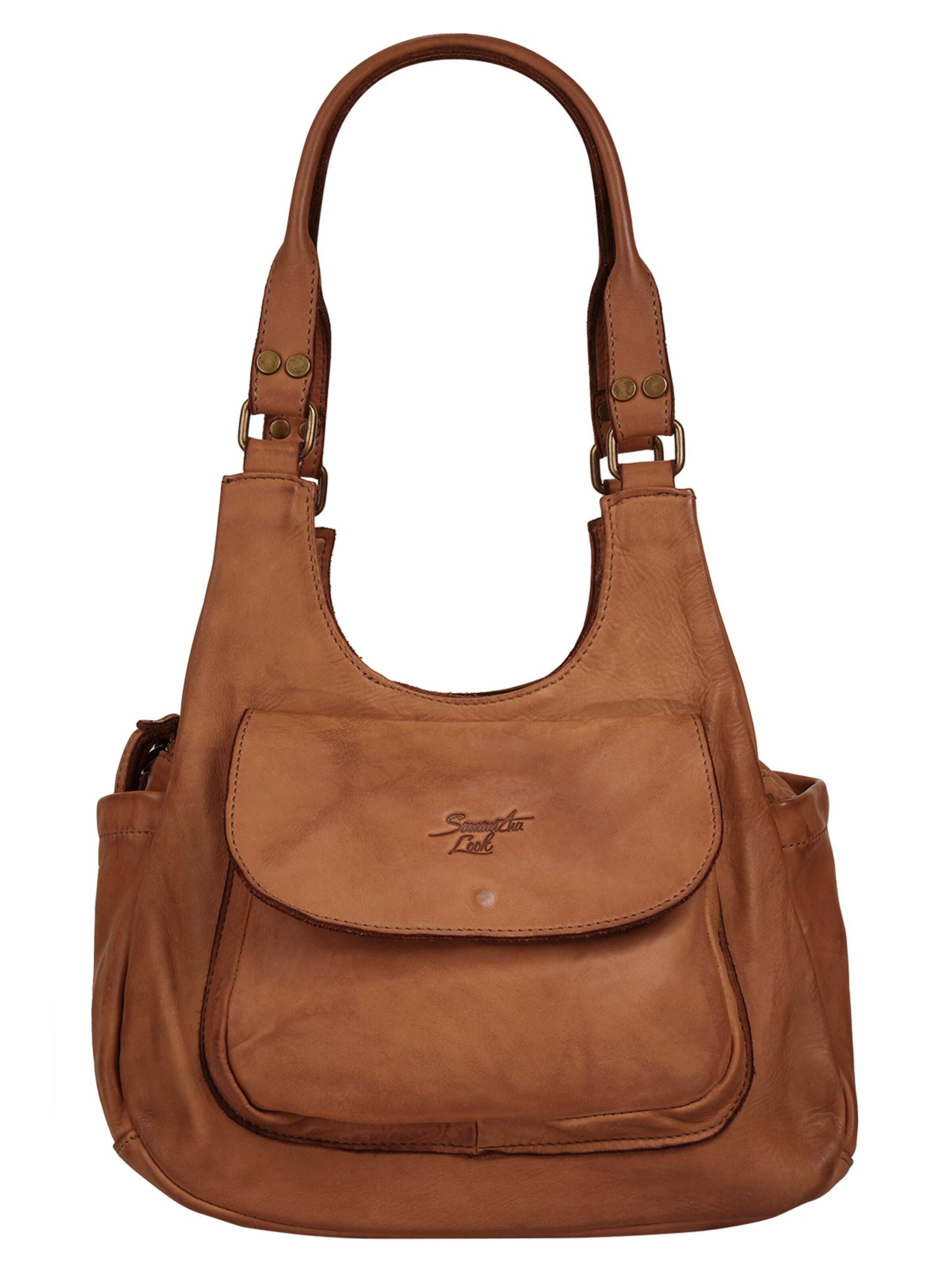 Samantha Look Crossbody Bag in Brown: front