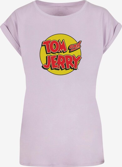 ABSOLUTE CULT T-shirt 'Tom And Jerry - Circle' en jaune / lilas / rouge / noir, Vue avec produit