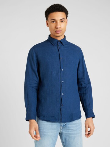 Coupe regular Chemise 'Kylian' SELECTED HOMME en bleu : devant