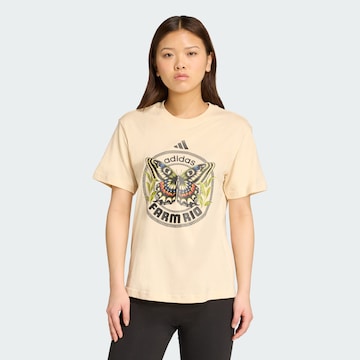 ADIDAS SPORTSWEAR Performance shirt 'Adidas x Farm' in Beige: front