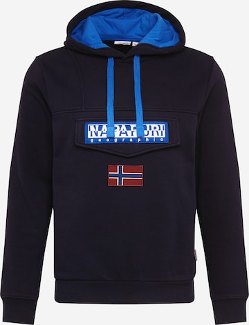 NAPAPIJRI Sweatshirt 'Burgee Win' in Blauw: voorkant