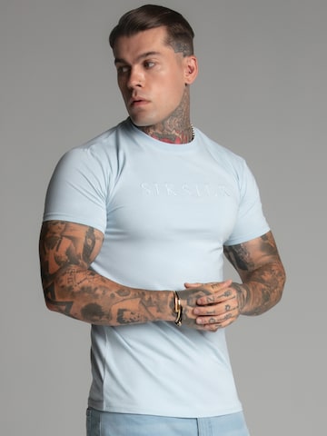 SikSilk Shirt 'Muscle' in Blauw: voorkant