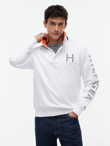 Sweat de sport TOMMY HILFIGER en blanc : devant